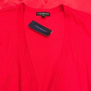 Lane Bryant Red Cardigan- NWT - 18/20